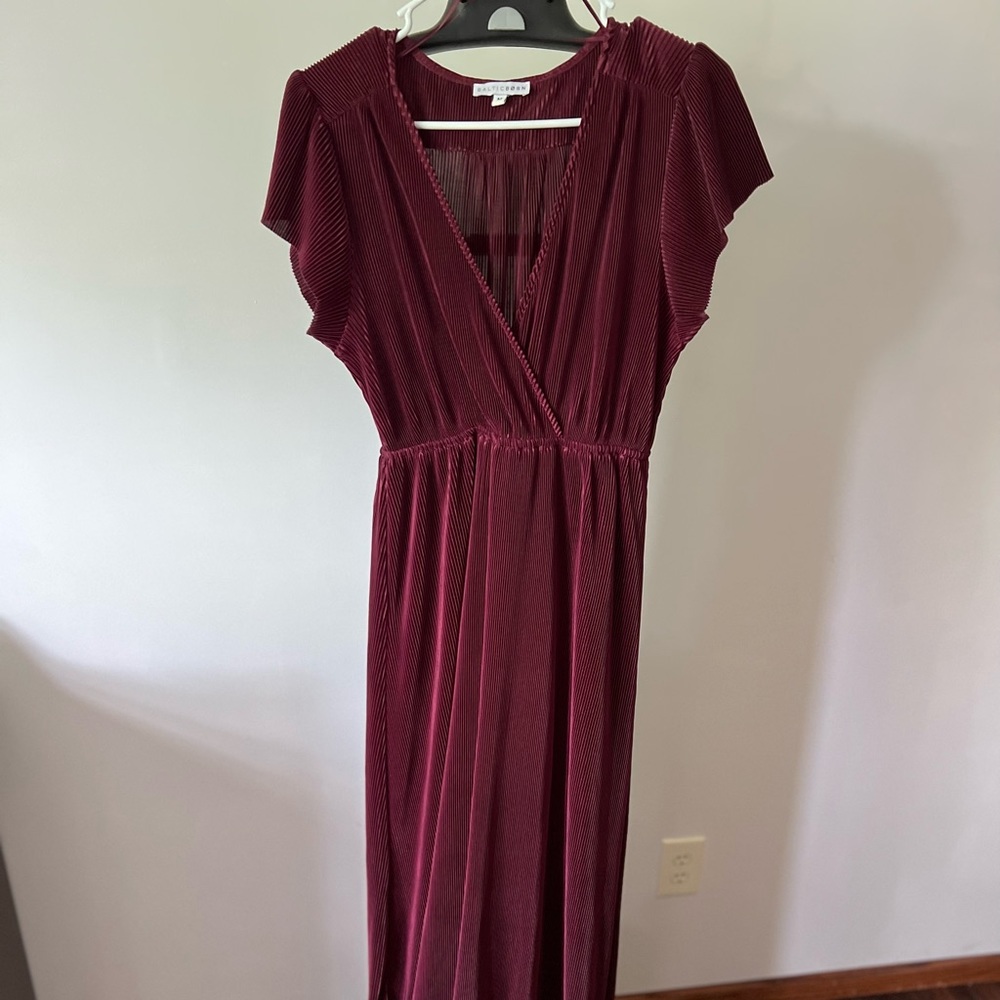 Baltic born mulberry bump friendly Athena pleated maxi dress size medium